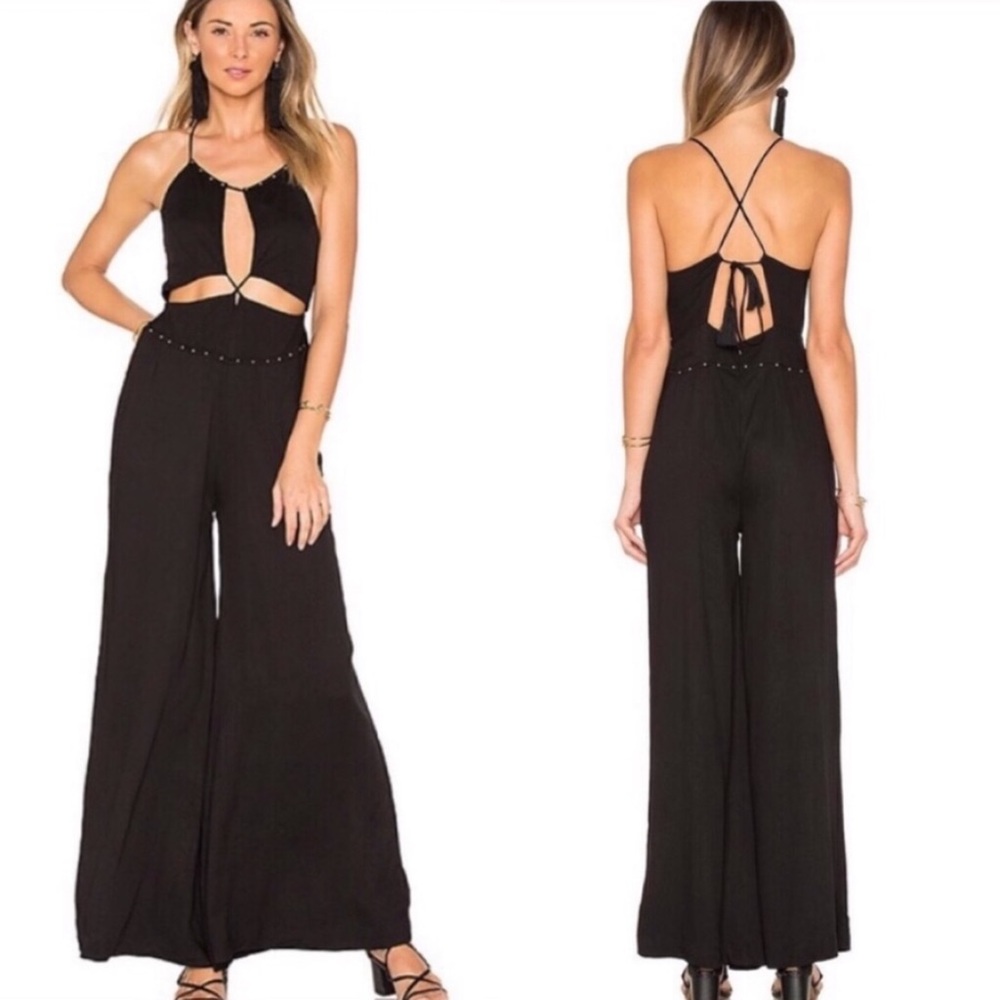 Indah Studded Sunset Jumpsuit in Black